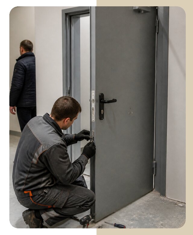 Ремонт противопожарной двери в Междуреченске по цене 6568 р. | ДвериЛегко-Мжд